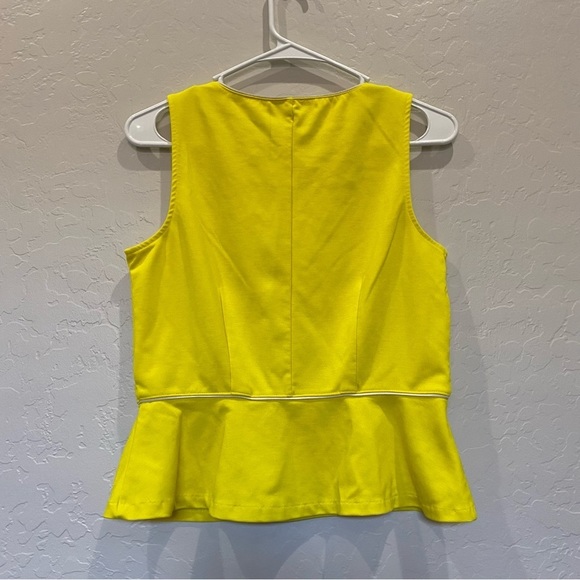 𝅺Banana Republic Factory Yellow Peplum Tank Top Size XS - Picture 6 of 6